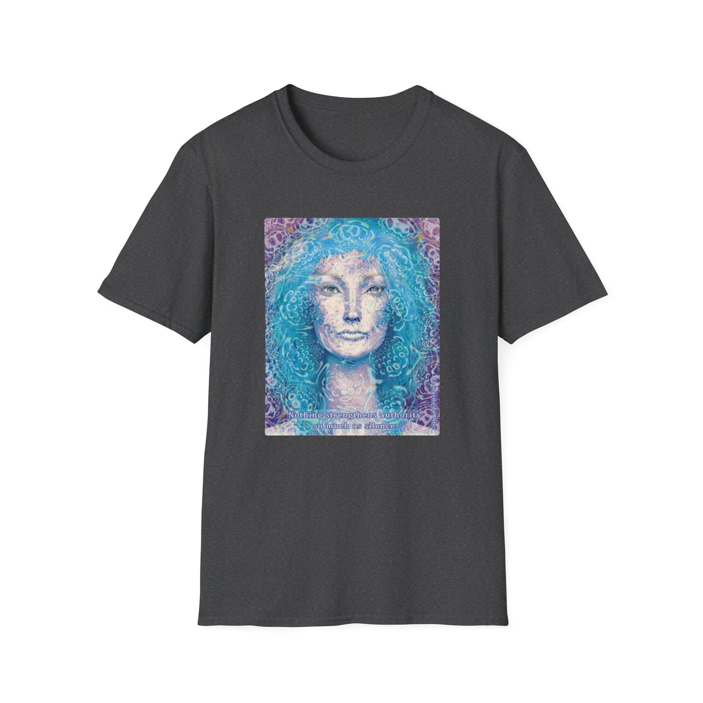 "Nothing strengthens authority". Leonardo da Vinci. Zifitaka T-shirts. (AU)