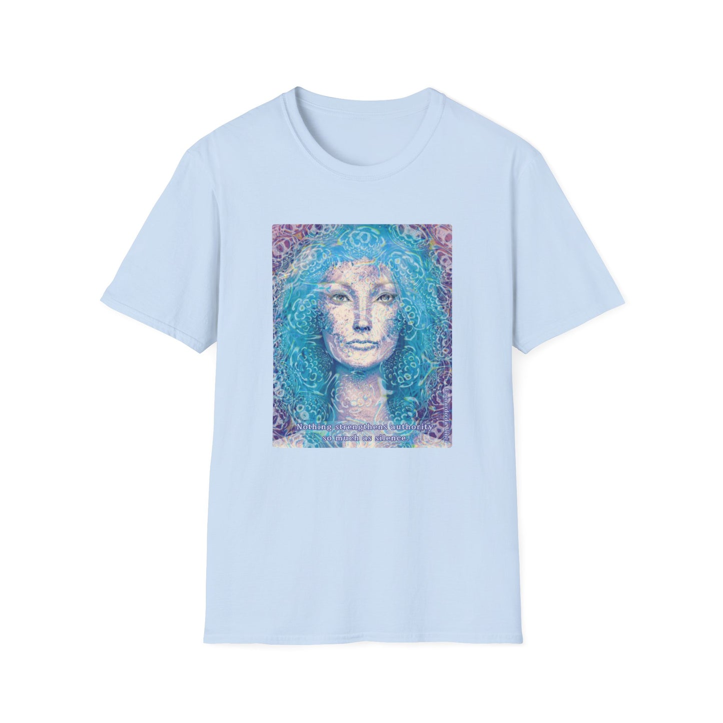 "Nothing strengthens authority". Leonardo da Vinci. Zifitaka T-shirts. (AU)