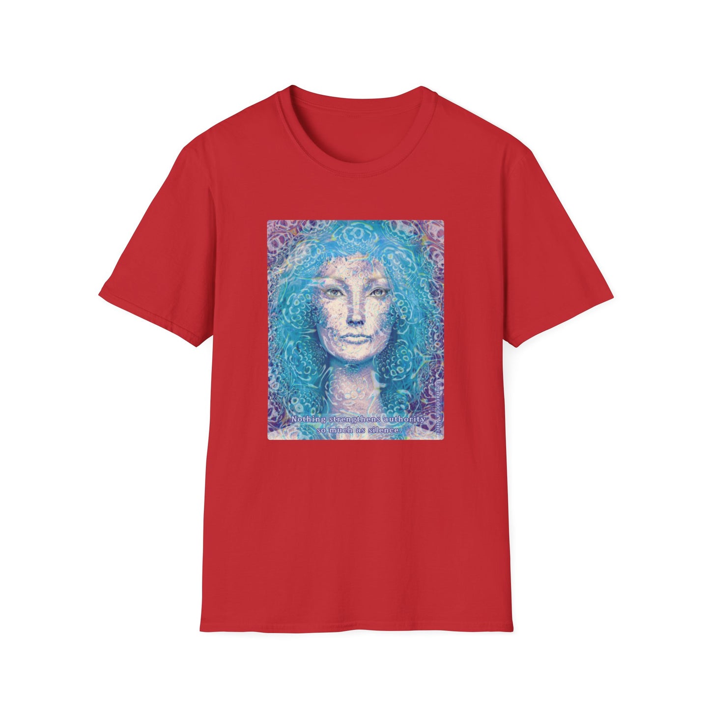 "Nothing strengthens authority". Leonardo da Vinci. Zifitaka T-shirts. (AU)