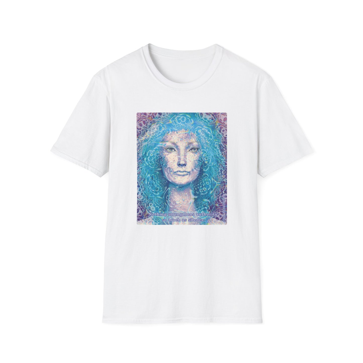 "Nothing strengthens authority". Leonardo da Vinci. Zifitaka T-shirts. (AU)