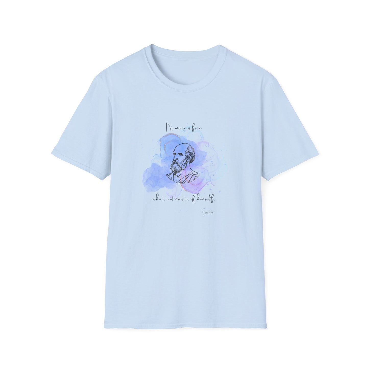 "No man is free". Epictetus. (B) Zifitaka T-shirts. (AU)