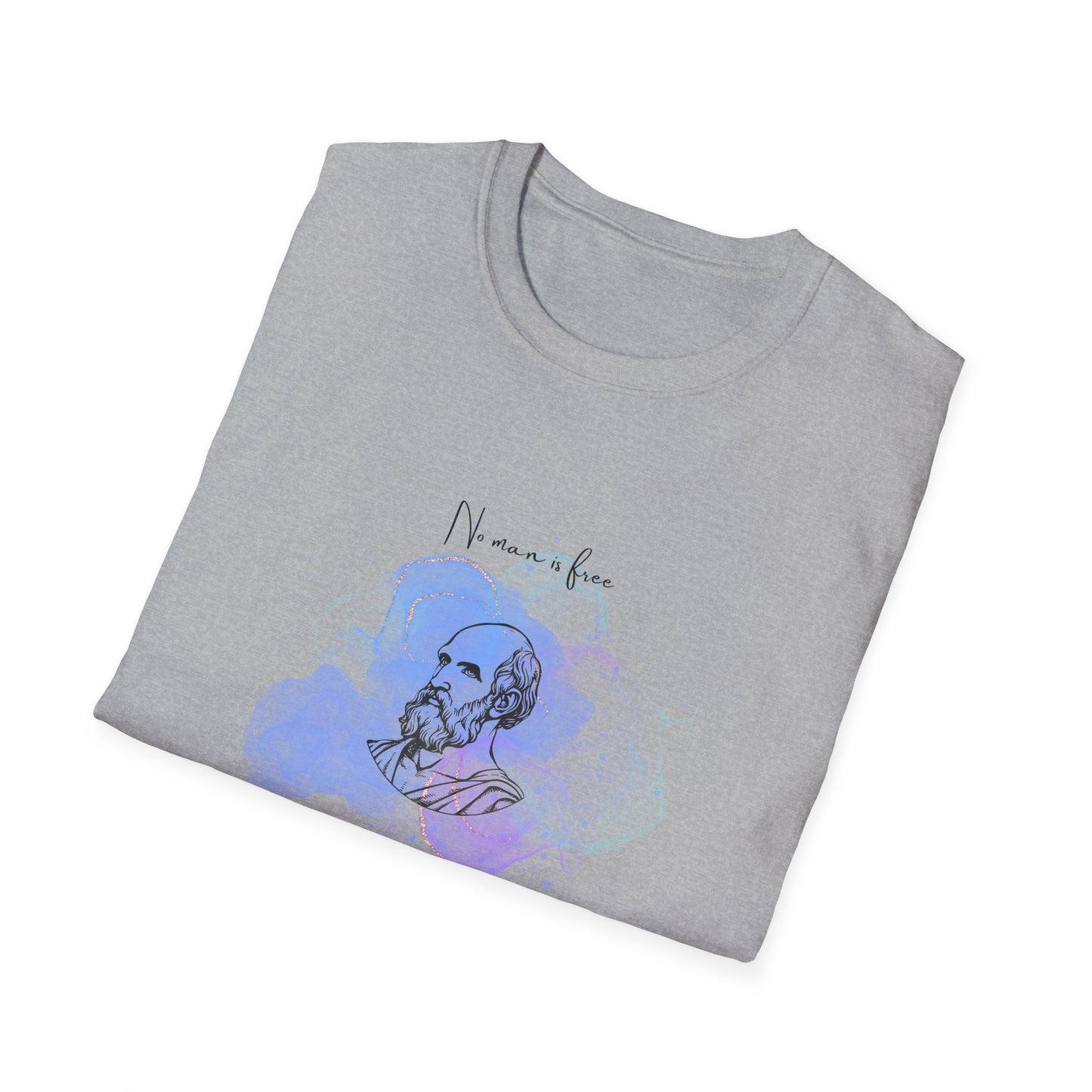 "No man is free". Epictetus. (B) Zifitaka T-shirts. (AU)