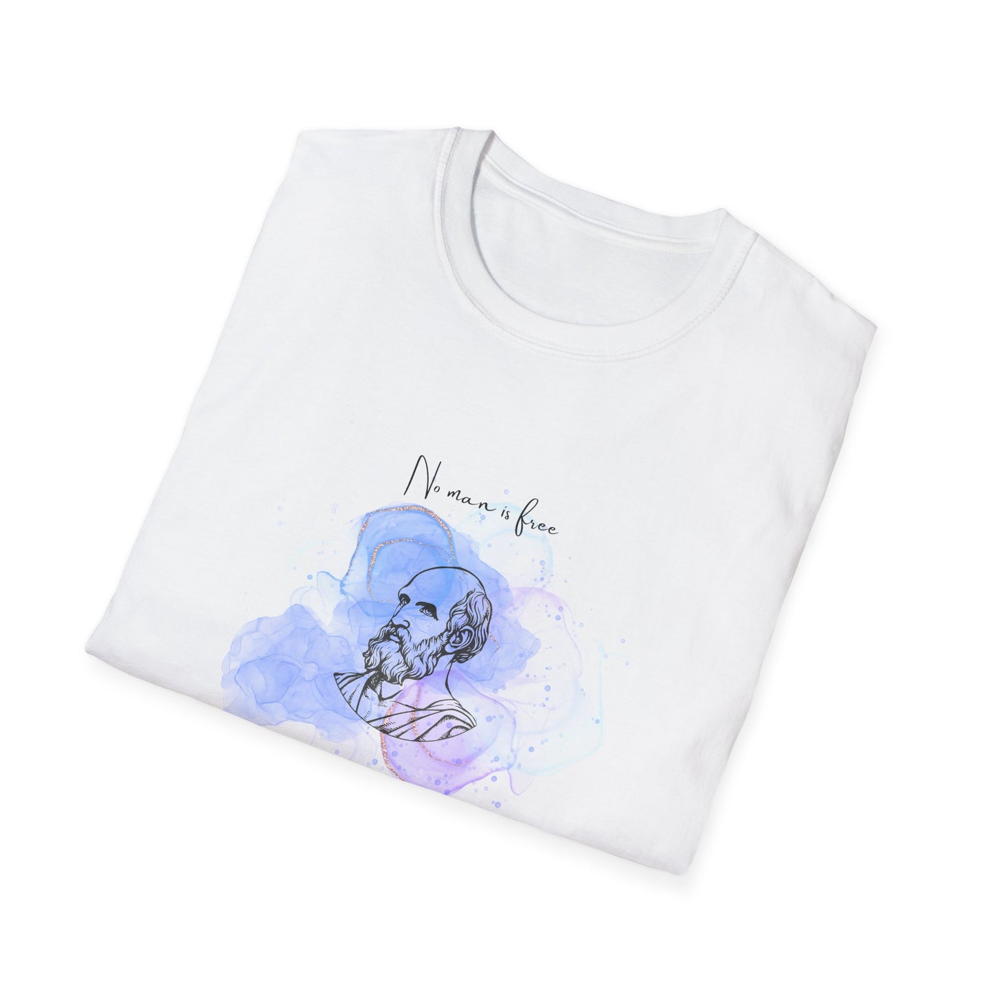 "No man is free". Epictetus. (B) Zifitaka T-shirts. (AU)