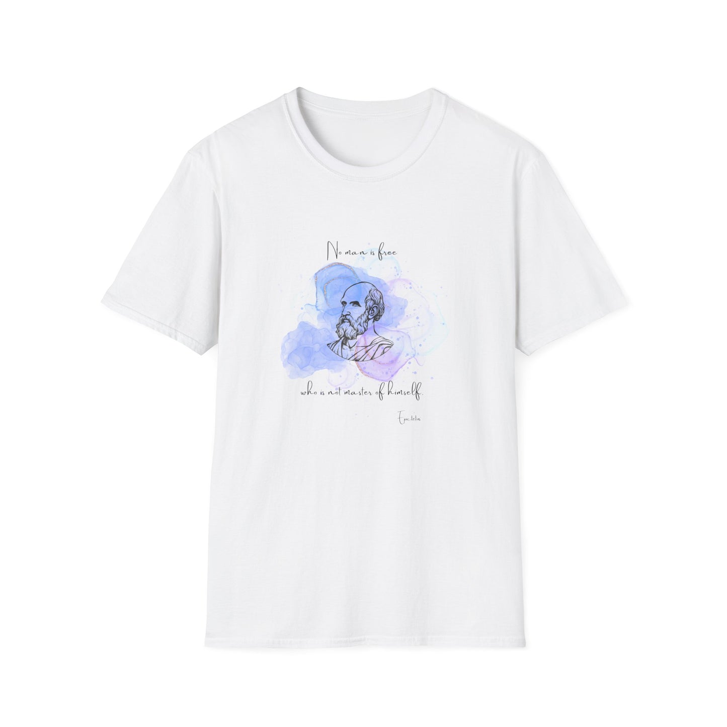 "No man is free". Epictetus. (B) Zifitaka T-shirts. (AU)