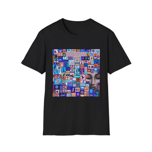 "Knowing yourself." Aristotle. Zifitaka T-shirts. (AU)